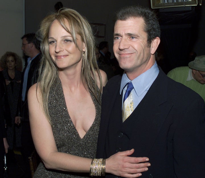 Helen Hunt and Mel Gibson at the "What Women Want" premiere. 