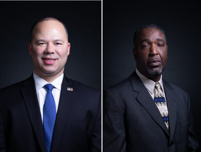 Department of Homeland Security Special Agent Elvin Hernandez and lumber plant manager Roy James complete Trump's guest list
