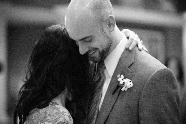 Dancing to the Beach Boys' "God Only Knows" at our wedding.