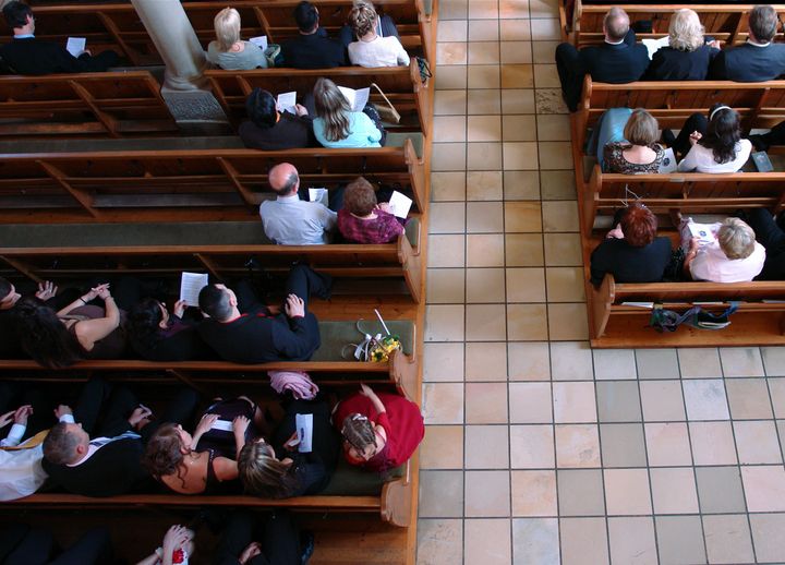 In America, 36 percent of regular worship service attendees say they are “very happy,” compared with 25 percent of infrequent attendees and 25 percent of the religiously unaffiliated.