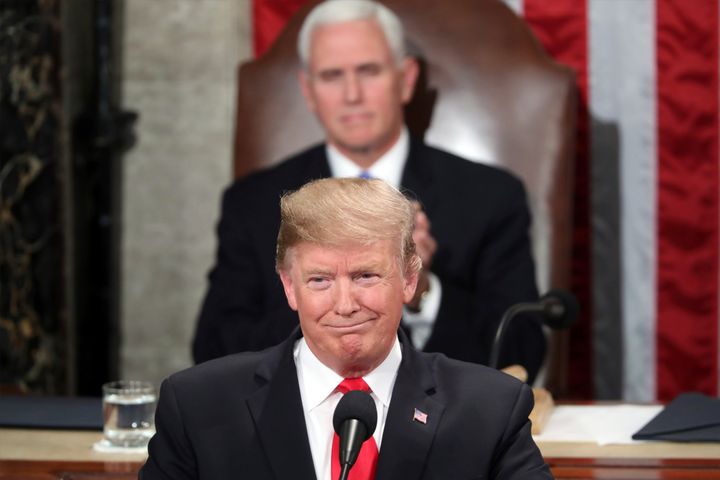 President Donald Trump delivers the State of the Union address on Tuesday.