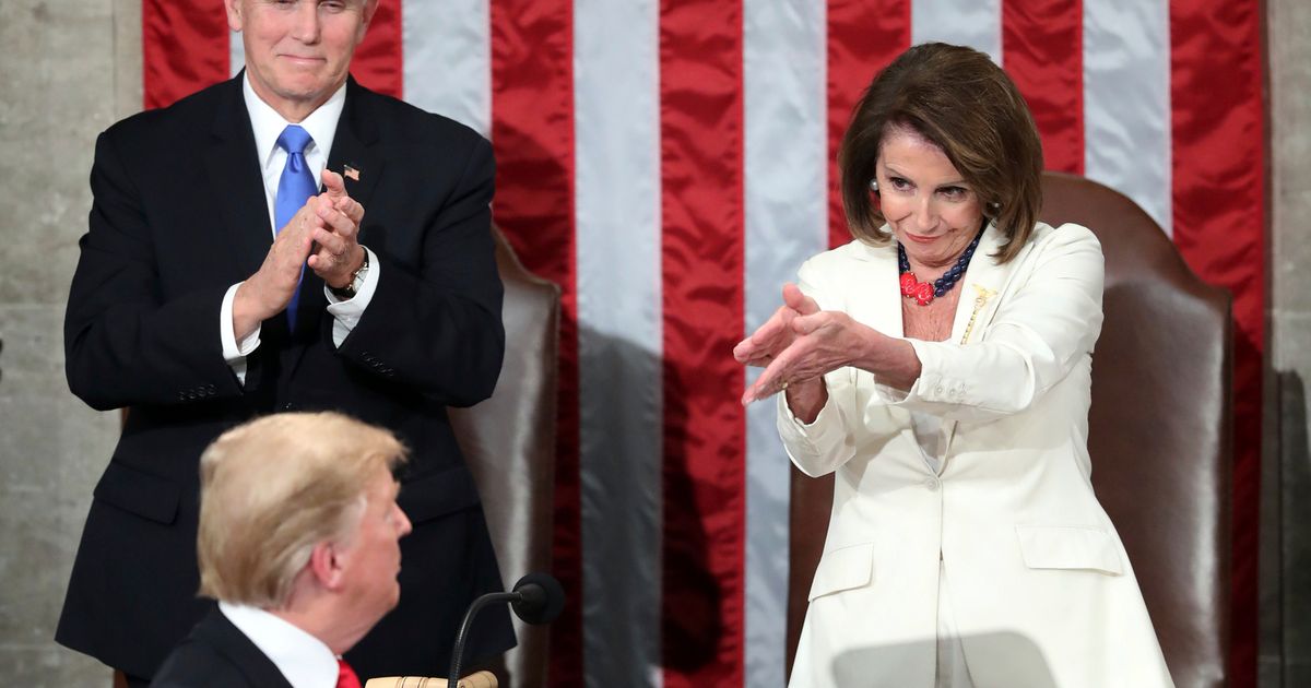 Nancy Pelosis Literal Clap Back At Trump Was The Most Iconic Moment Of Sotu Speech Huffpost News