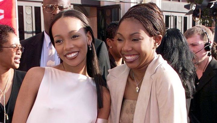 Monica and Brandy at the 41st annual Grammys in 1999. 