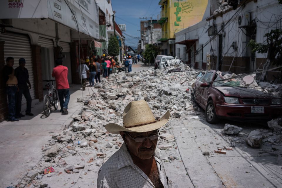 President Enrique Pena Nieto Tours Town In Mexico To Asses Earthquake Damage