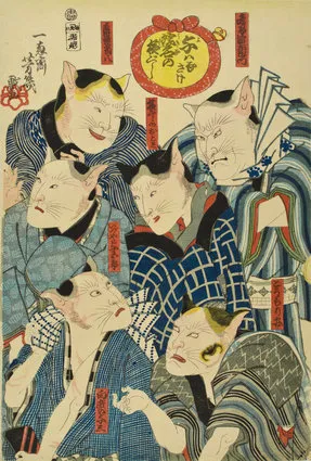 江戸時代から日本は「にゃんとも猫だらけ」だった（浮世絵 