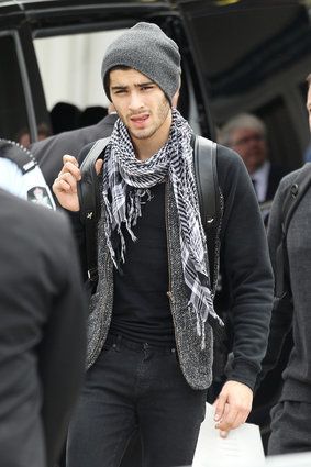 When He Casually Rocked This Beanie And Scarf