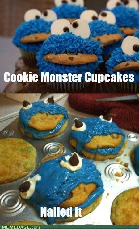 Cookie Monster Cupcake Snafu