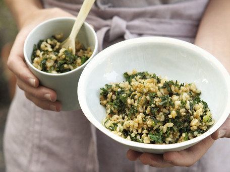 Fried Rice With Kale & Scallions