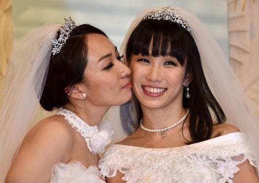 一ノ瀬文香と杉森茜 同性結婚式 今週 婚姻届を出しに行く 画像集 ハフポスト Life