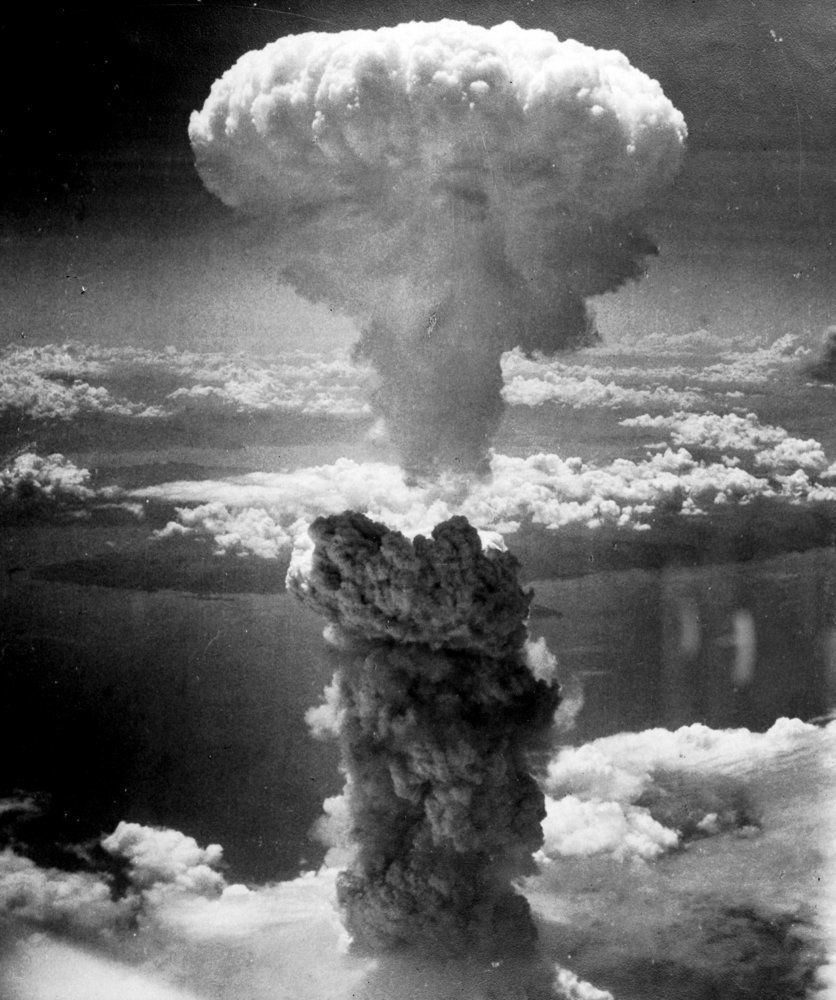 原爆投下時の長崎上空