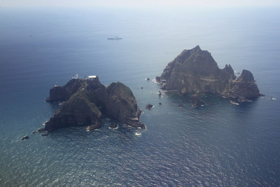 An aerial view of the remote islands dis
