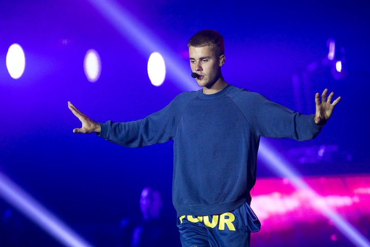 Justin performing live in 2017