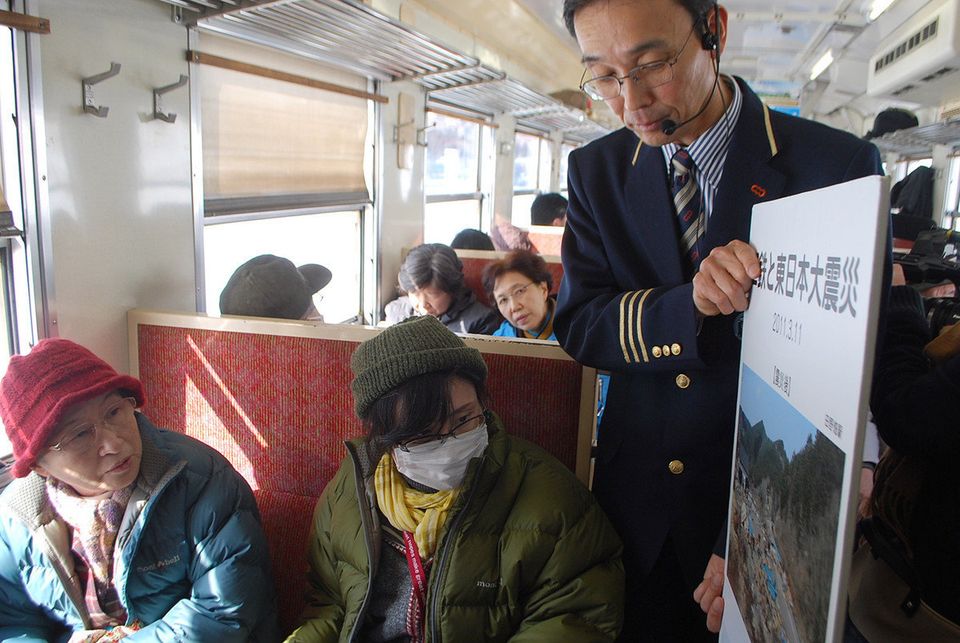 東日本大震災３年／教訓伝える「震災学習列車」