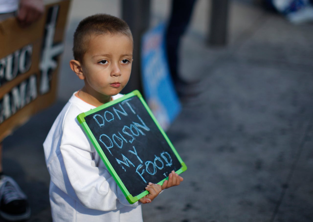 How genetically-modified foods are labelled in the US has been the subject of numerous protests.