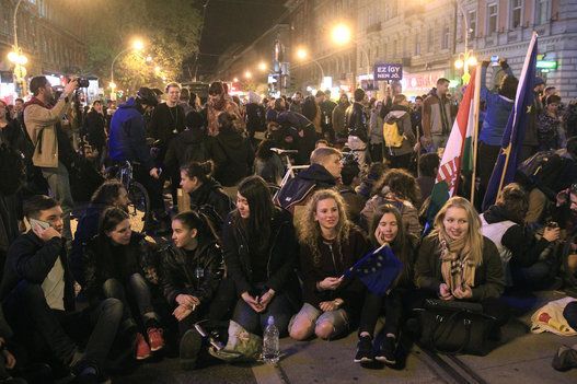 HUNGARY-SOROS/PROTESTS