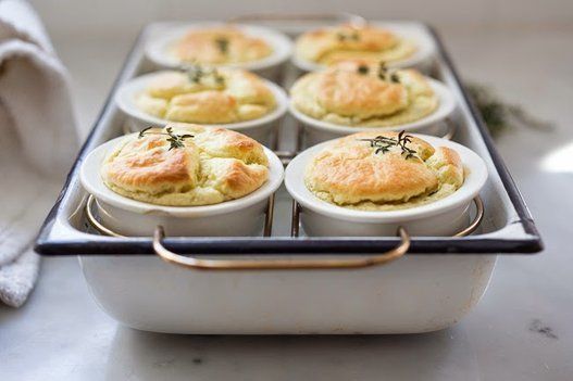Artichoke Souffle With Goat Cheese And Thyme