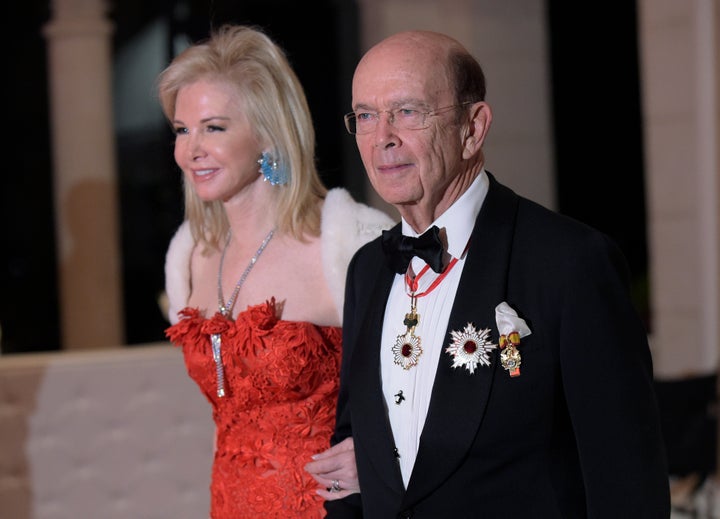 Commerce Secretary Wilbur Ross, with his wife, Hilary Geary Ross.