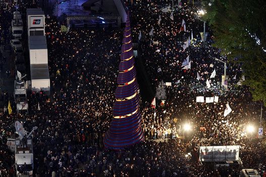 Protesters Demand President Park Steps Down In Seoul