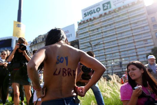 ARGENTINA-PROTEST/TOPLESS