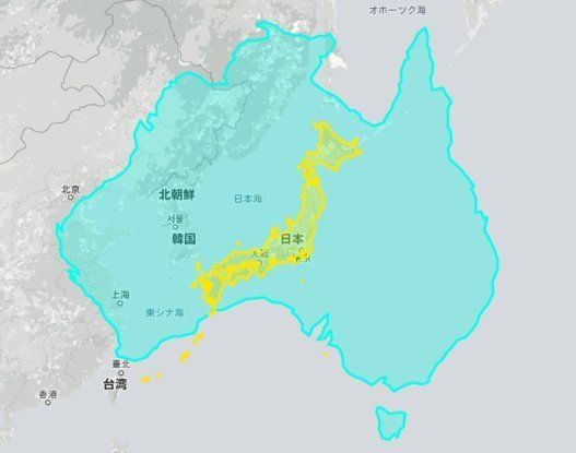 日本と他の国の大きさを比べてみよう 南米大陸に置いてみると 地図 ハフポスト