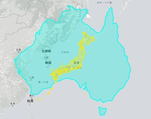 æ—¥æœ¬ã¨ä»–ã®å›½ã®å¤§ãã•ã‚'æ¯