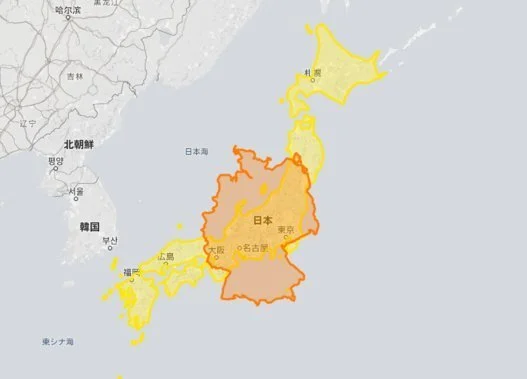 日本と他の国の大きさを比べてみよう 南米大陸に置いてみると 地図 ハフポスト News