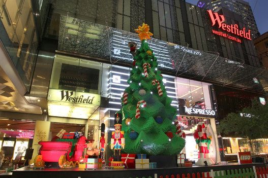 LEGO Christmas Tree Lights Turn On In Sydney