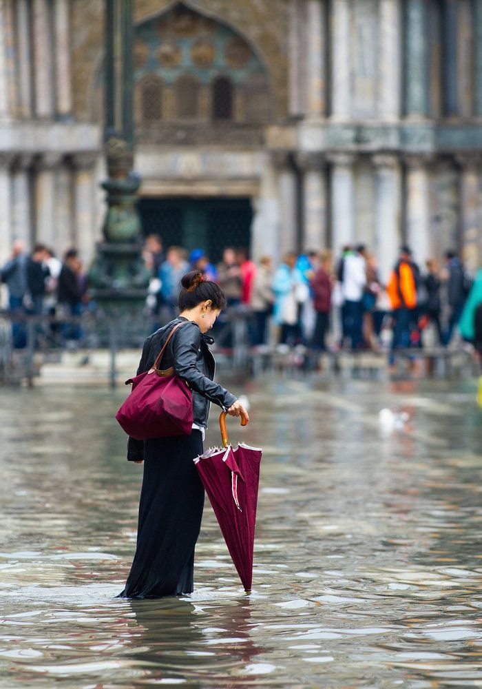 First High Tide Of Autumn Hits Venice