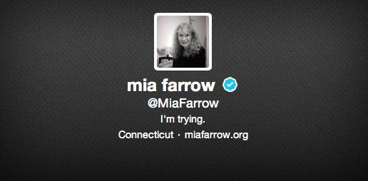 Mia Farrow @miafarrow