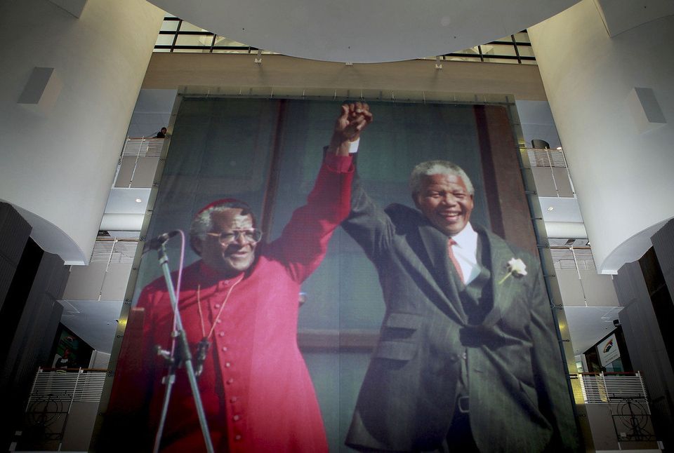 Posters and Banners of Nelson Mandela Around Cape Town