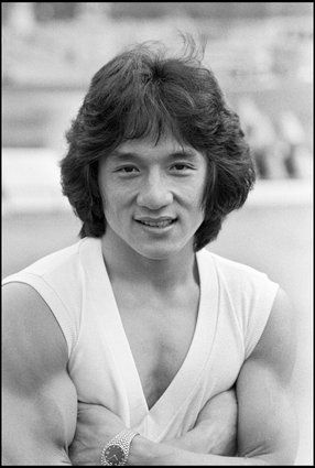 Jackie Chan At The Trocadero Plaza In Paris In 1981