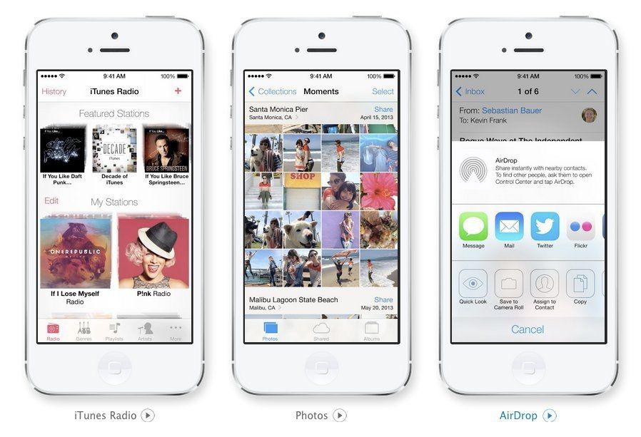 iOS 7: iTunes Radio, Photos, Airdrop