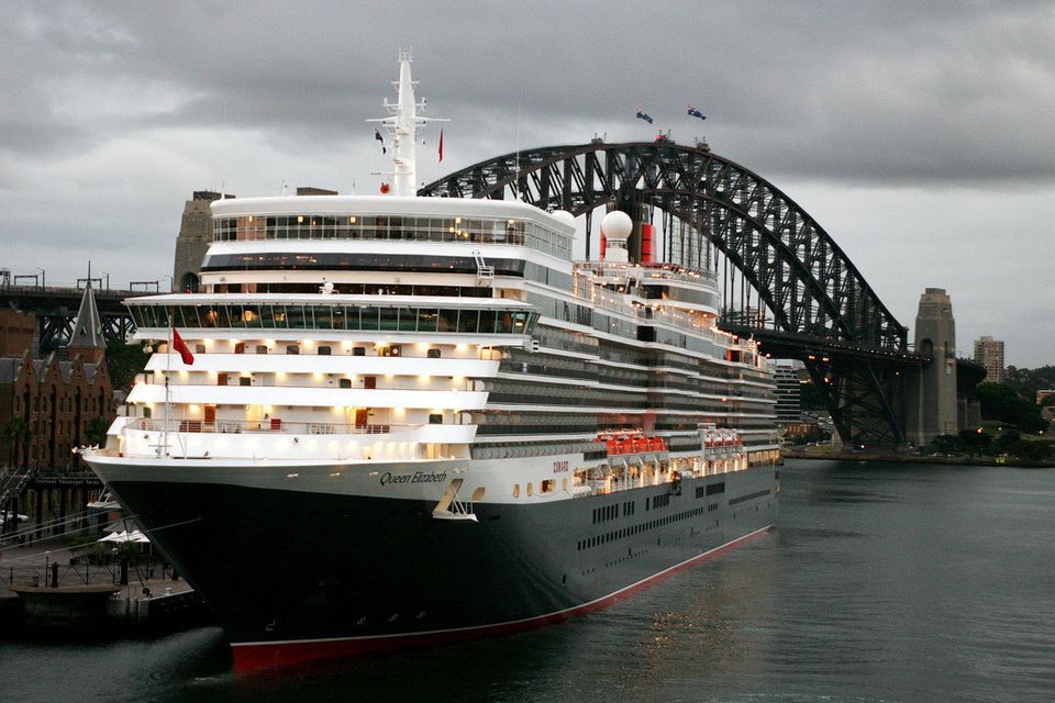 Royal Cunard Liners Arrive In Tandem At Sydney Harbour