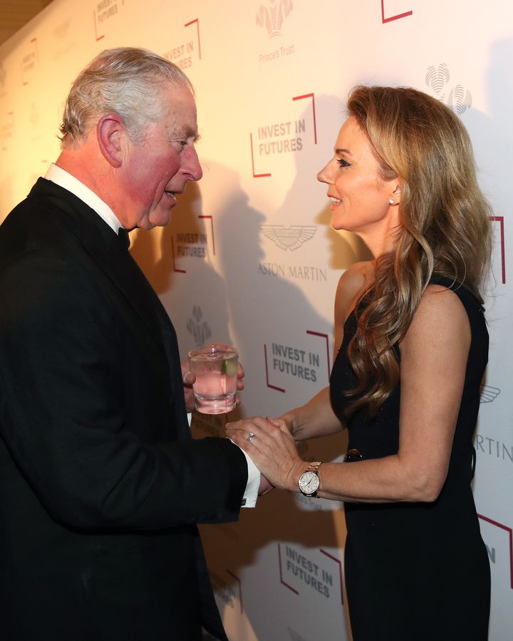 Prince Charles and Geri Horner at the Prince's Trust event