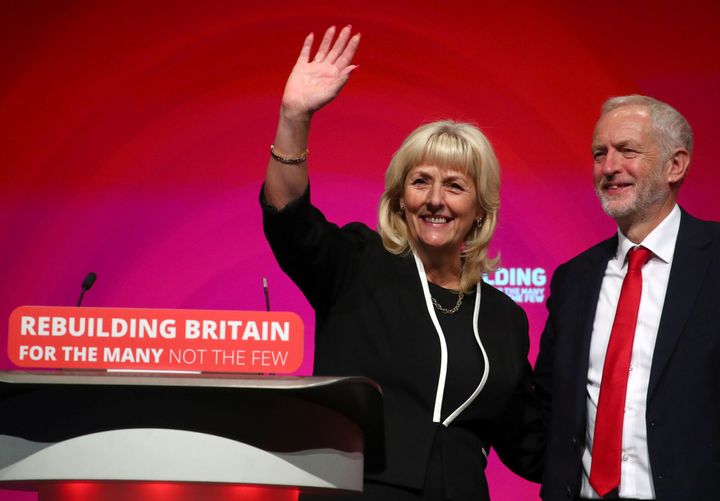 General secretary Jennie Formby with Jeremy Corbyn