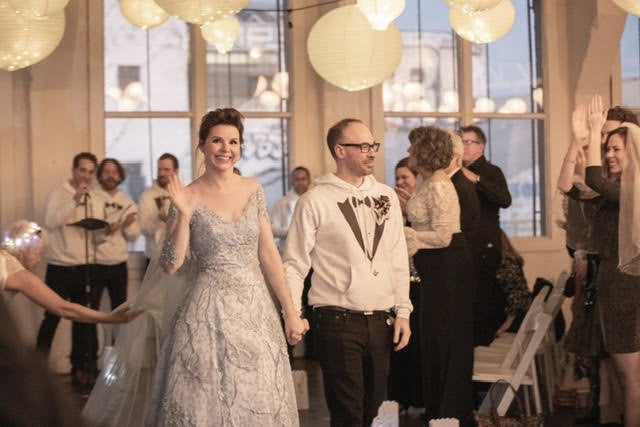 Actress Audrey Moore and writer Jesse Lumen at their beautifully unconventional wedding.