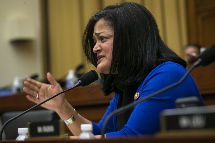 Rep. Pramila Jayapal fired back Friday at Acting Attorney General Matthew Whitaker as he defended the Trump administration's