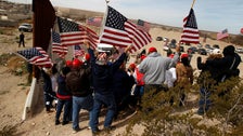 Trump Supporters Form Human 'Wall' Along U.S.-Mexico Border