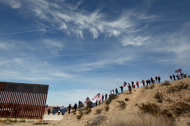 The protest comes ahead of President Donald Trump's planned visit Monday to nearby El Paso.