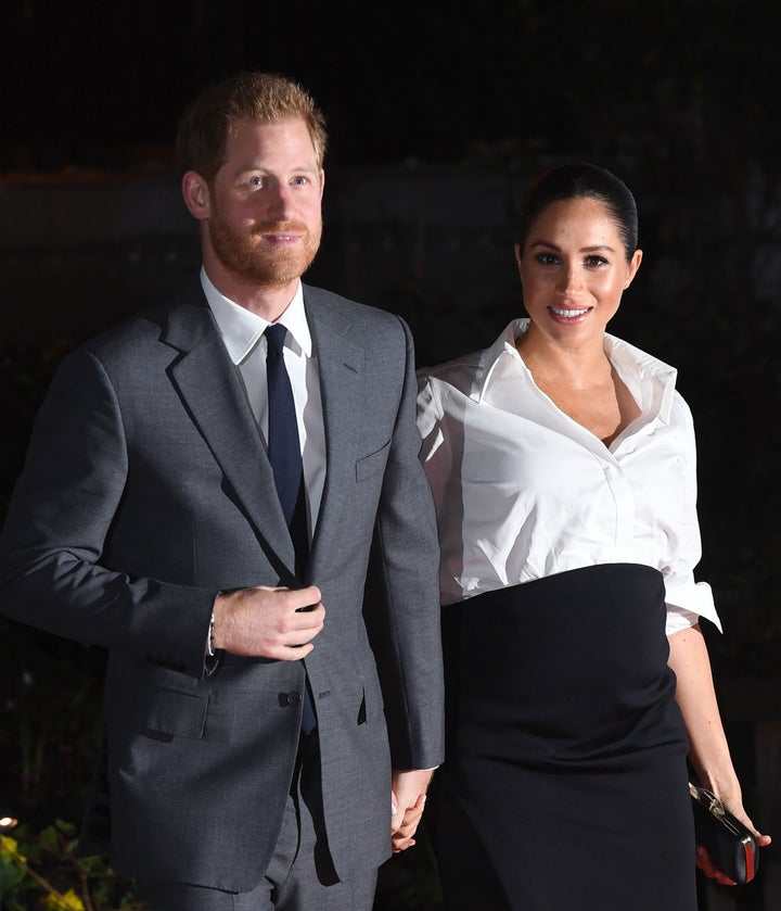 The Duke and Duchess of Sussex arriving at the Endeavour Fund Awards at Drapers Hall, London.