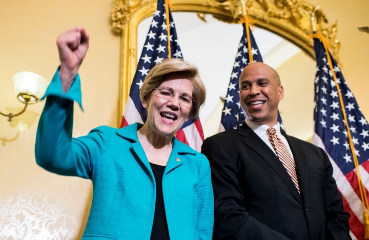 Sen. Elizabeth Warren of Massachusetts and Sen. Cory Booker of New Jersey agree on most of the issues. But they take sharply different approaches to winning over the Democratic primary electorate.