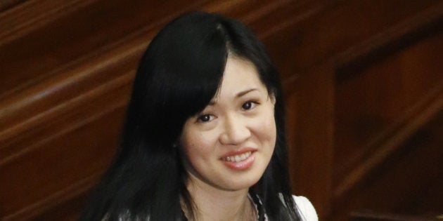 衆院本会議に出席した上西小百合氏 撮影日：2015年09月25日