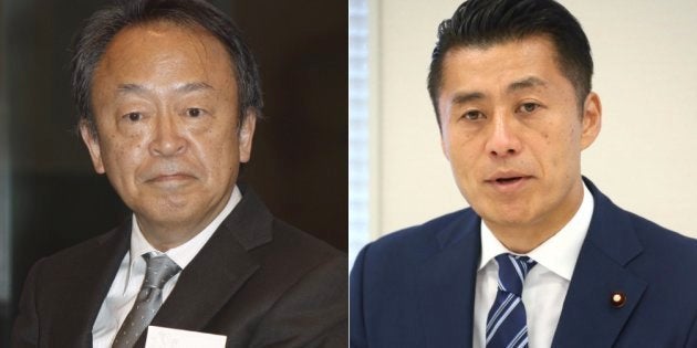 池上彰氏（左）と細野豪志氏