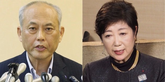 舛添要一氏（左）と小池百合子氏