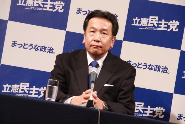 立憲民主党の枝野幸男代表（2017年10月22日）