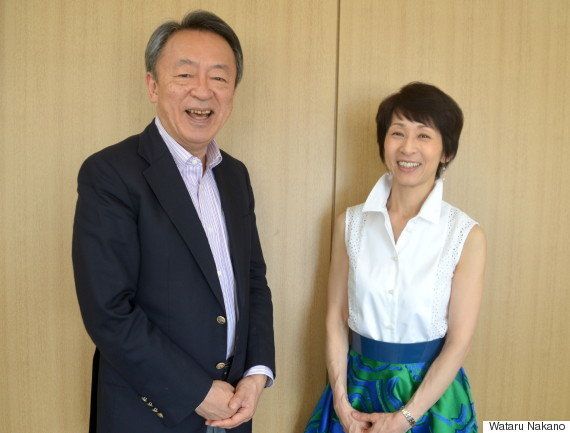 池上彰さん（左）と増田ユリヤさん＝いずれも東京都新宿区