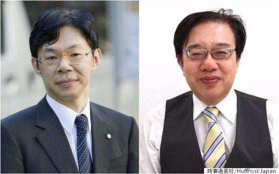 谷川浩司九段（左）と谷川俊昭氏