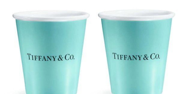 【新品・未使用】Tiffany ティファニー　ペーパーマグ 紙コップ風グラス