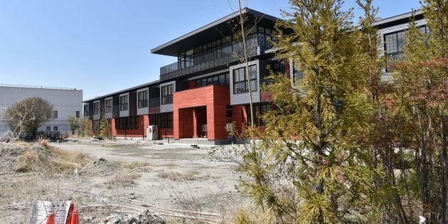 森友学園が建設を進めていた小学校＝大阪府豊中市