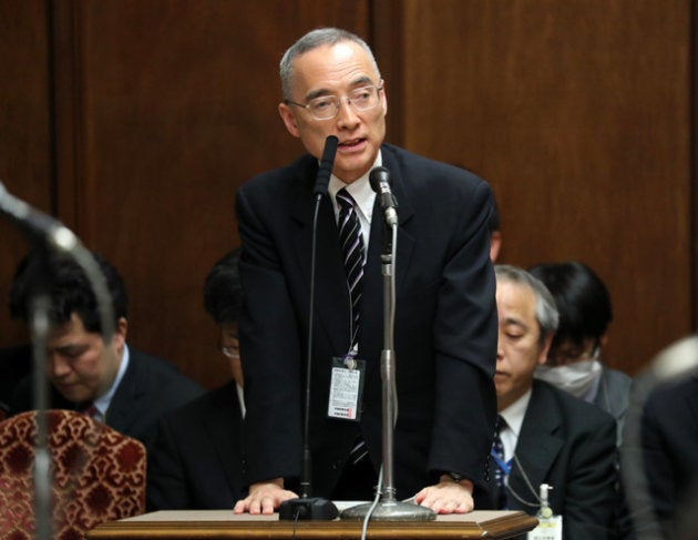 参院決算委員会で答弁する財務省の太田充理財局長＝２０１８年４月１６日午後、関田航撮影